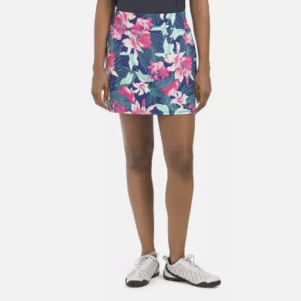 New Tommy Bahama Skort Sz S‎ Navy Pink Floral New Racquet & Paddle Tennis Golf